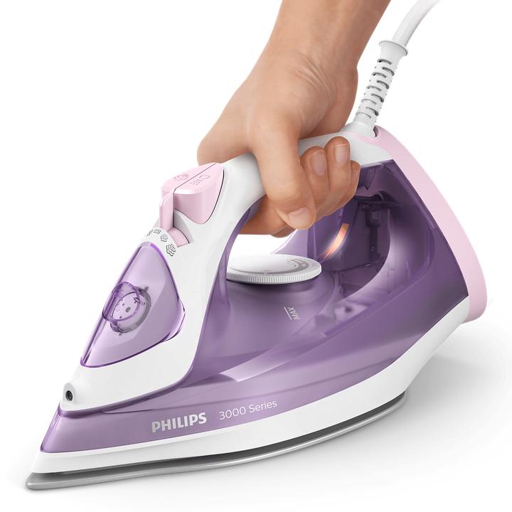 Immagine prodotto Philips Serie 3000 DST3010/30 Ferro da stiro a vapore con suola in ceramica viola (2000 W, 140 g/min)