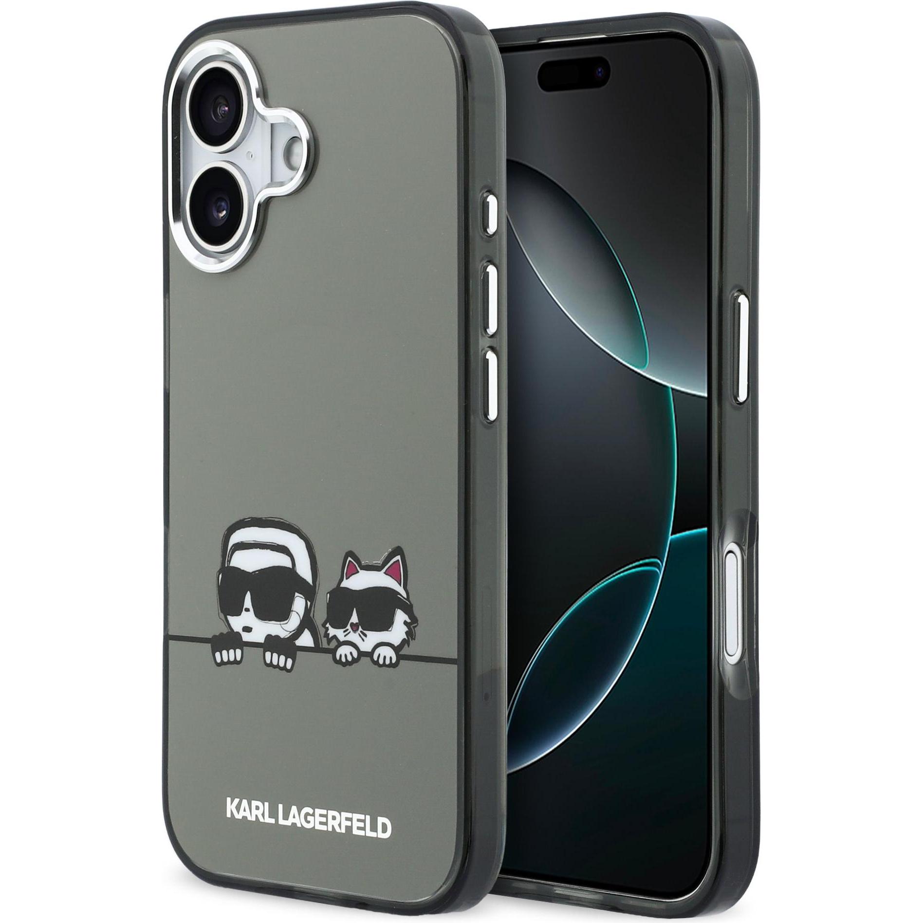 Karl Lagerfeld IML K&CH Heads Logo MagSafe Case for iPhone iPhone 17 Black (Apple iPhone 17), Cover smartphone, Nero