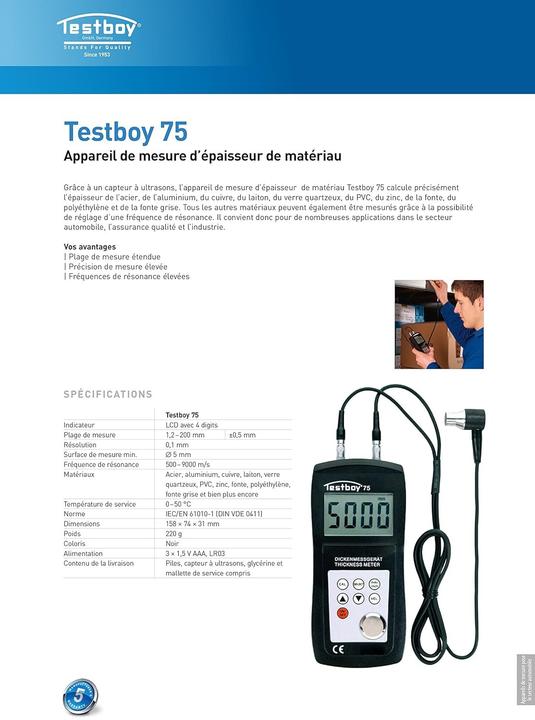 Produktbild Testboy 75 Schichtdicken-Messgerät, Lackschichtm