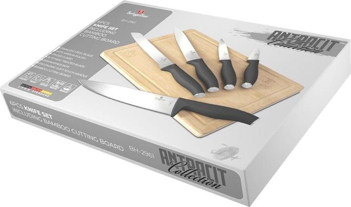 Produktbild BerlingerHaus Haus 6-teiliges Messer-Set mit Bambus Schneidebrett Matt Anthrazite Collection