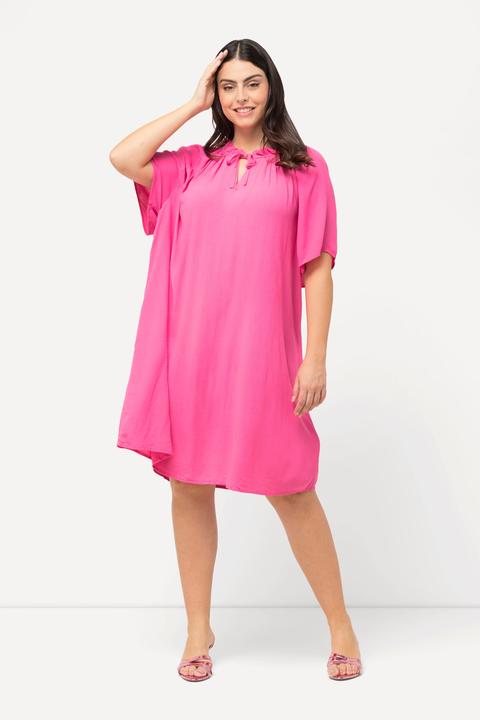 Produktbild Ulla Popken Kleid, Rüschen, A-Linie, Tunika-Ausschnitt, Halbarm (46, 48)