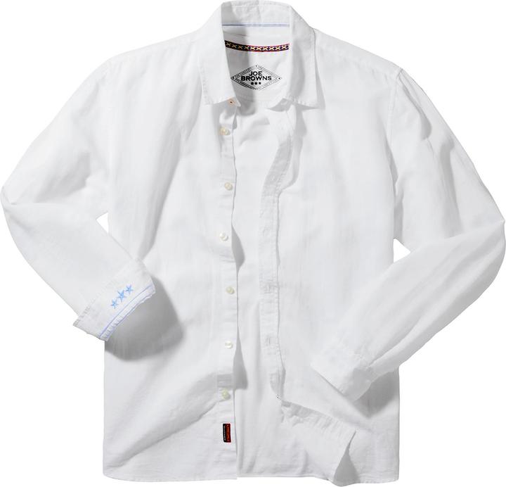 Joe Browns Linen Blend Long Sleeve Shirt (S)