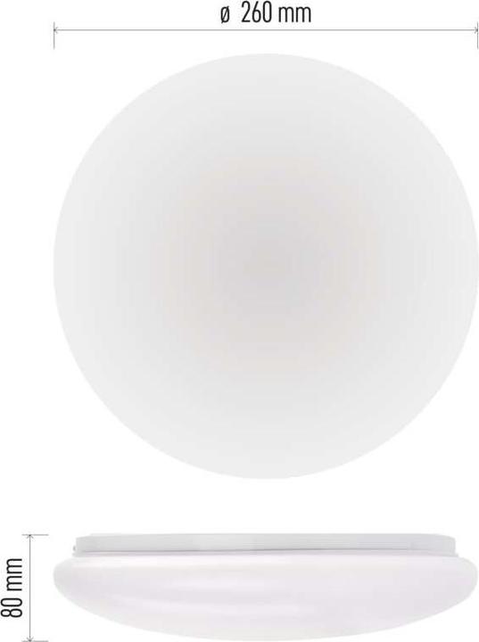 Image du produit Emos Plafonnier LED FIONI, rond, blanc 12W blanc neutre, IP44 (1200 lm)
