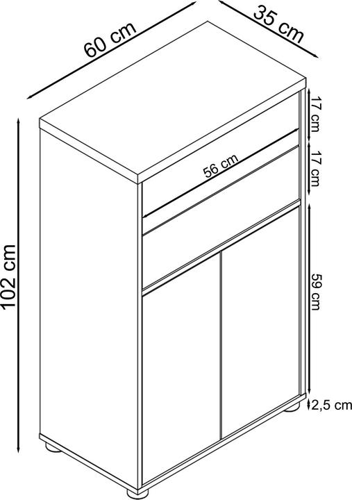 Image du produit Loft 24 Thessa (60 x 35 x 102 cm)