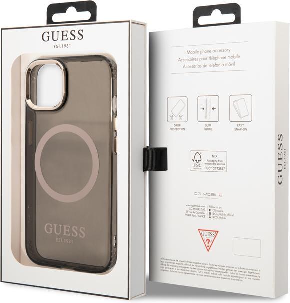 Produktbild Guess Translucent MagSafe Compatible Case für Apple iPhone 14 - black (Apple iPhone 14, Apple iPhone 13, Apple iPhone 14 Pro Max)