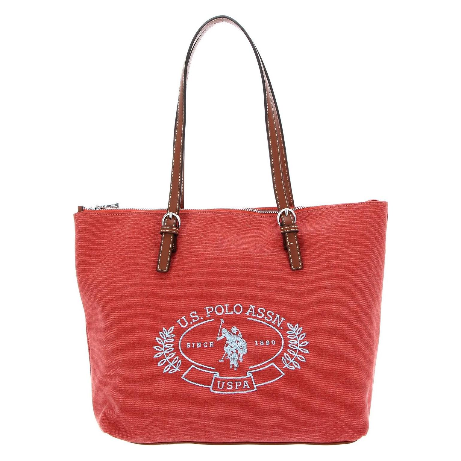 U.S. Polo, Damen, Tasche, Springfield Canvas Shopping Bag, Rot