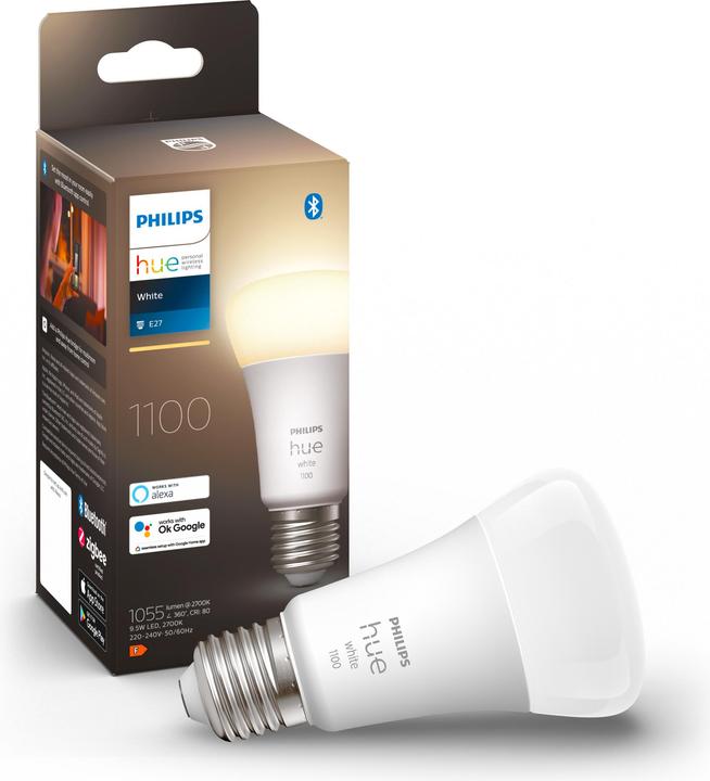 Produktbild Philips Hue White (E27, 9.50 W, 1050 lm, 1 x, F)