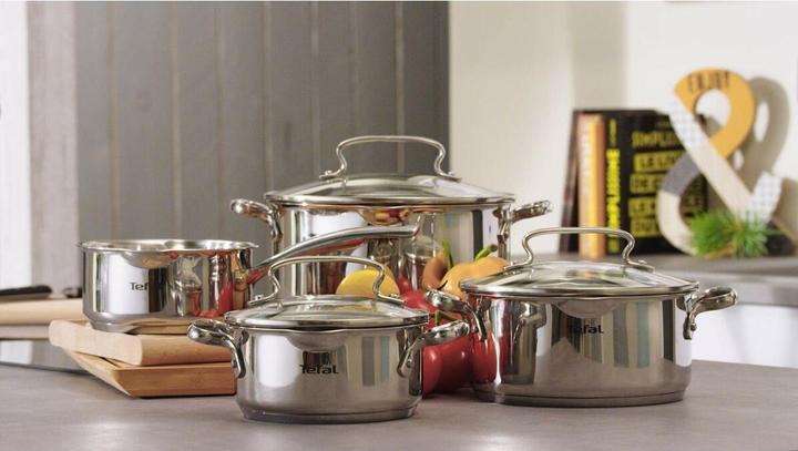 Image du produit Tefal Duetto+ Ensemble de casseroles 7 pièces (G719S735), Acier inoxydable (Set de poêles + casseroles, Acier inoxydable)