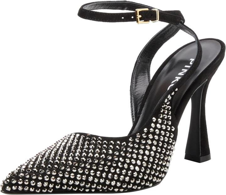 Pinko Lisette Tacco a Spillo in Pelle Scamosciata con Strass (38)
