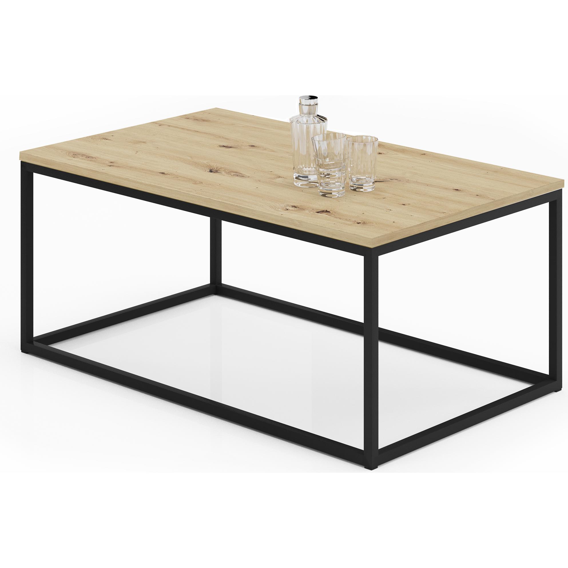 ADRK Furniture, Couchtisch + Beistelltisch, Narisa (100 x 60 x 43 cm)