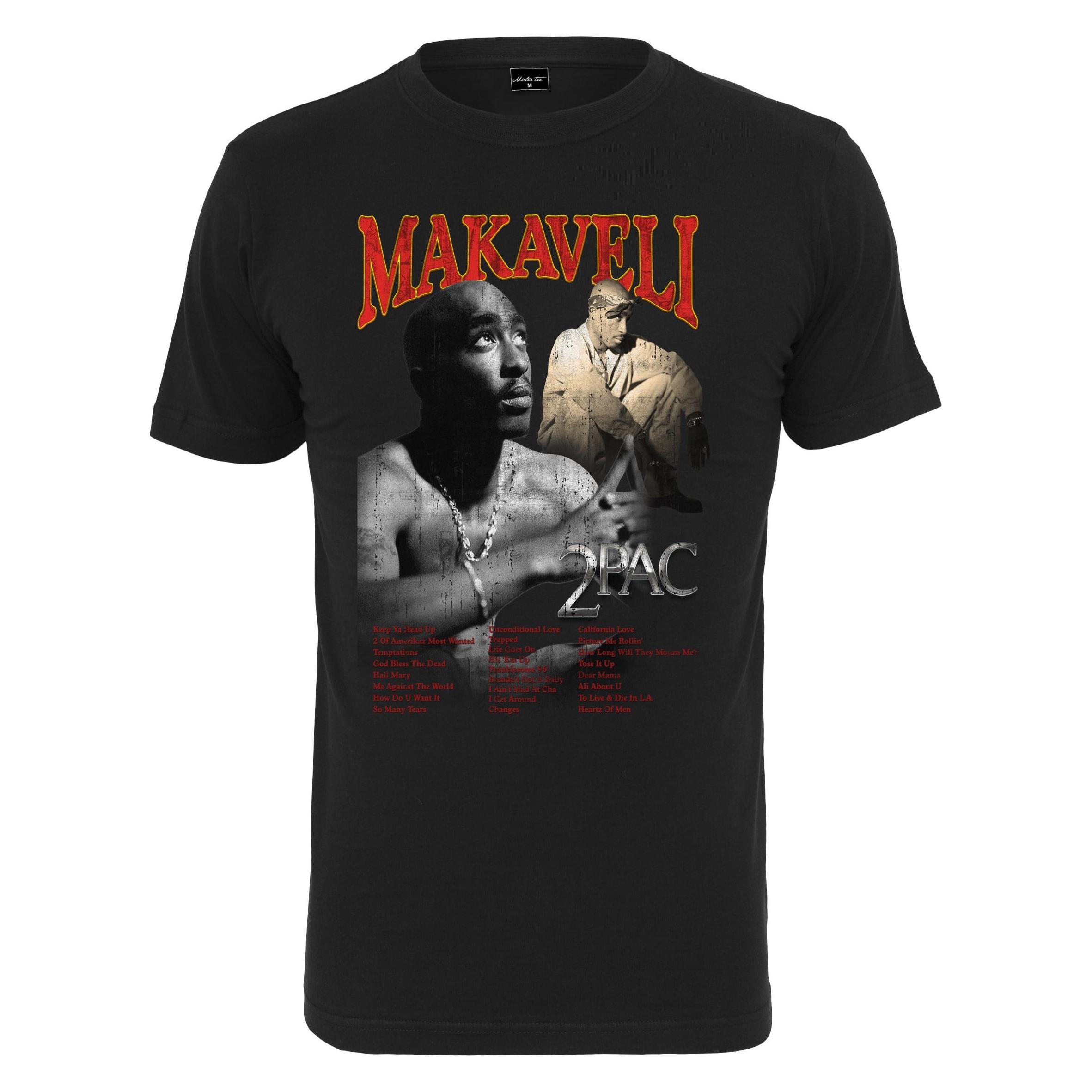 Mister Tee, Herren, Shirts, Tupac Makaveli Tee, Schwarz, (Xl)
