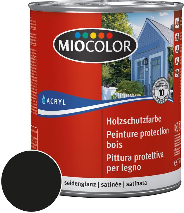 Produktbild Miocolor Holzschutzfarbe (Schwarz, 0.75 l)