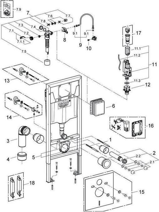 Actual product image Grohe Wand-WC-Element RAPID SL