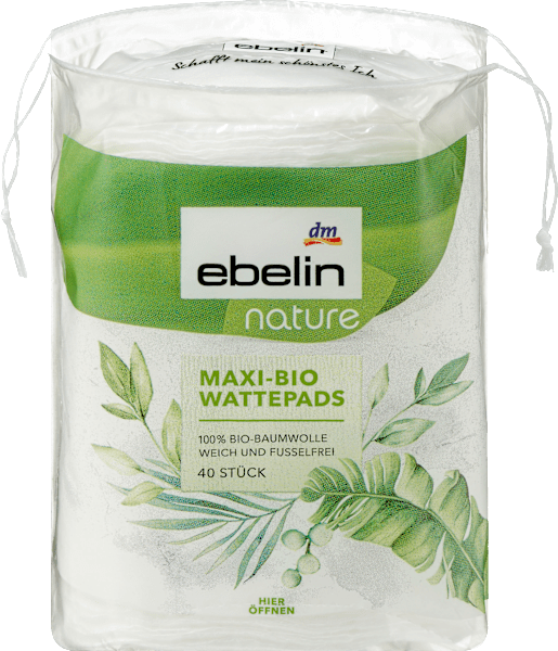 Actual product image dm ebelin Cotton pads Bio Maxi