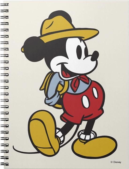 Image du produit Mickey Mouse Carnet de notes pour l'extérieur (A5, À rayures, Couverture rigide)