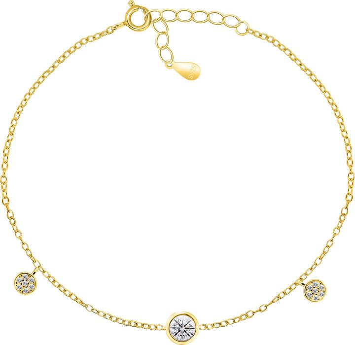 Produktbild Brilio Silver - BRC58Y Sparkling Gold Plated Zirconia Bracelet (Zirkonia)