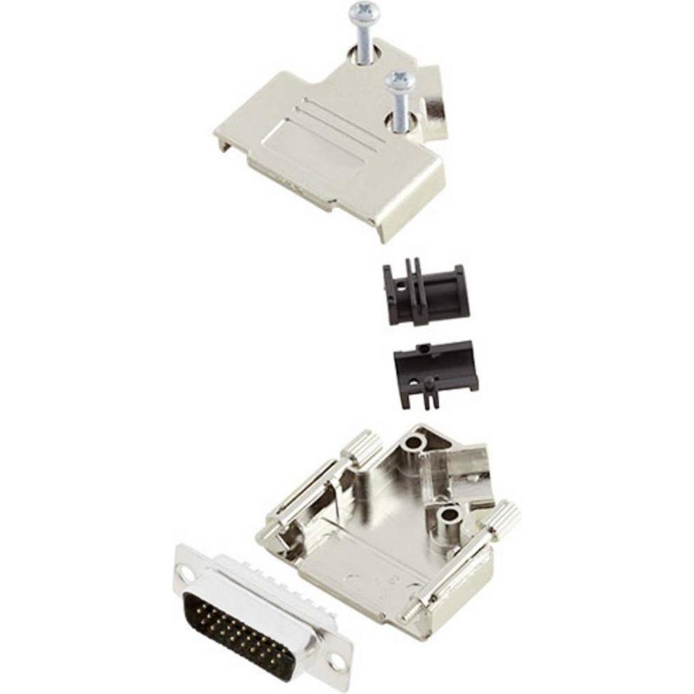Amphenol L17D45PK-M-15+L717HDA26P D-SUB Stiftleisten-Set 45 ° Polzahl (num): 26, Elektronikkabel + Stecker, Silber
