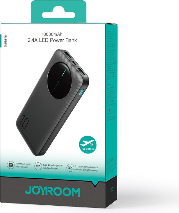 Actual product image Joyroom JR-PBF12 (10000 mAh, 12 W, 37 Wh)
