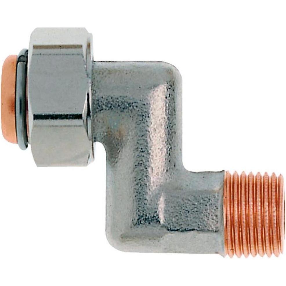 Heimeier S-Anschluss DN-Ventil R 1/2xRp 1/2, RG vernickelt, Heizkörper, Silber