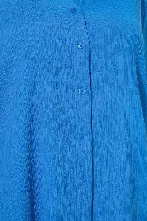 Actual product image Ulla Popken Lightly Textured 3/4 Sleeve Button Down Blouse (56)