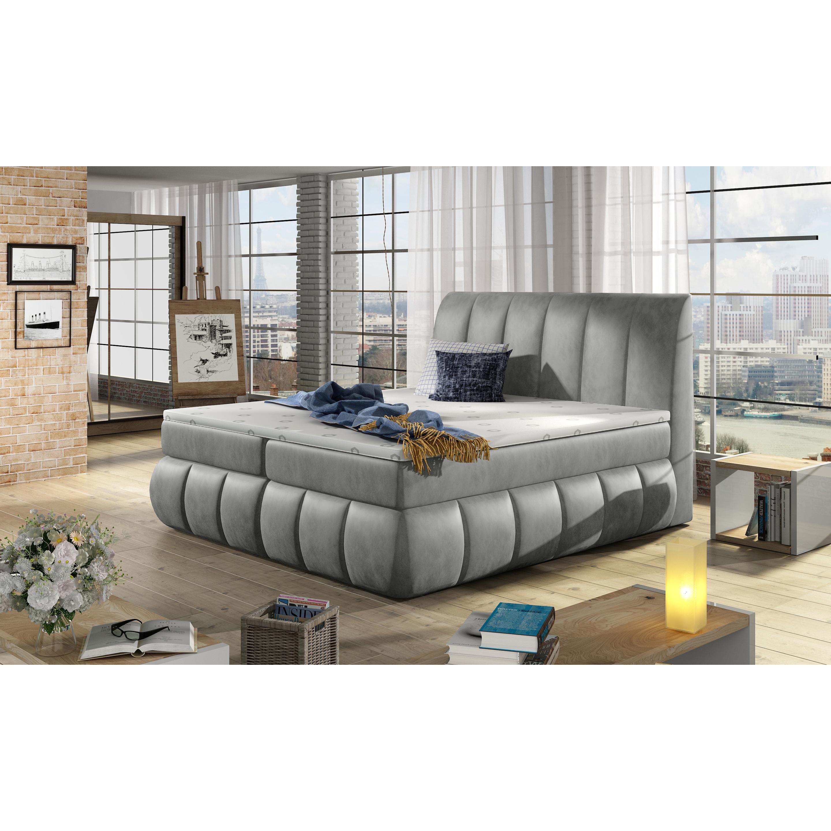 ELTAP, Boxspringbett, Vincenzo mit Stauraum (140 x 200 cm)