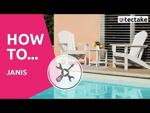 Produktbild tectake Gartenstuhl Joan mit Fussablage