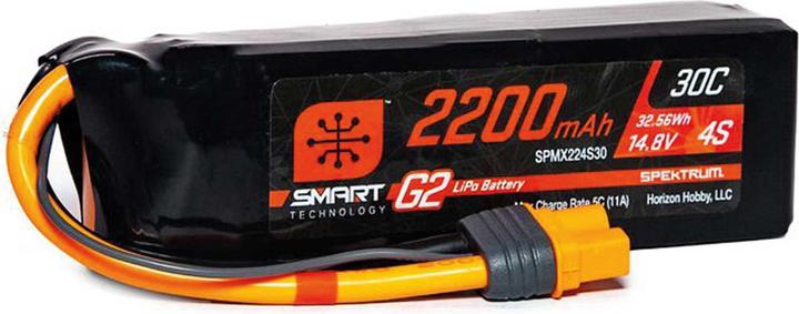 Spektrum 2200mAh 4S 14.8V Smart G2 LiPo 30C IC3 (14.80 V, 2200 mAh)