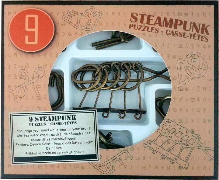 Actual product image Eureka! puzzel 9 Steampunk Puzzles *-**** (brown box)