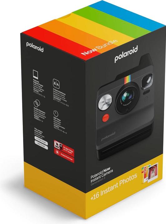 Image du produit Polaroid NOW Gen3 Instant Camera Bundle Camera Color Film 16 photos Black 6560