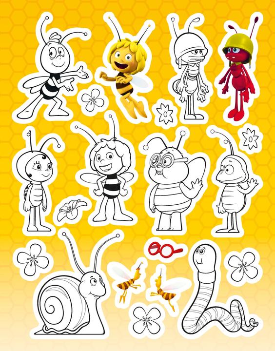 Actual product image Ravensburger Mein Ausmalstickerbuch Die Biene Maja – Grosses Buch mit über 250 Stickern, viele