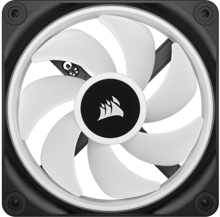 Actual product image Corsair iCUE LINK QX120 RGB 120 mm PWM fan (black, starter kit) (120 mm, 3 x)