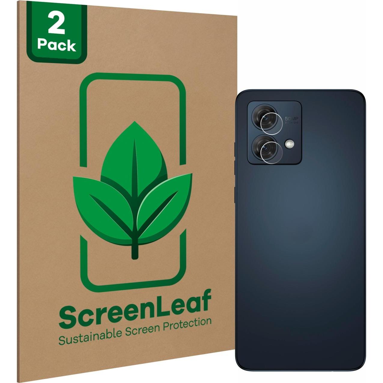 ScreenLeaf Schutzfolie nachhaltiger Displayschutz Displayschutzfolie Folie Klar Transparent (2 Stück, Motorola Moto G84)...