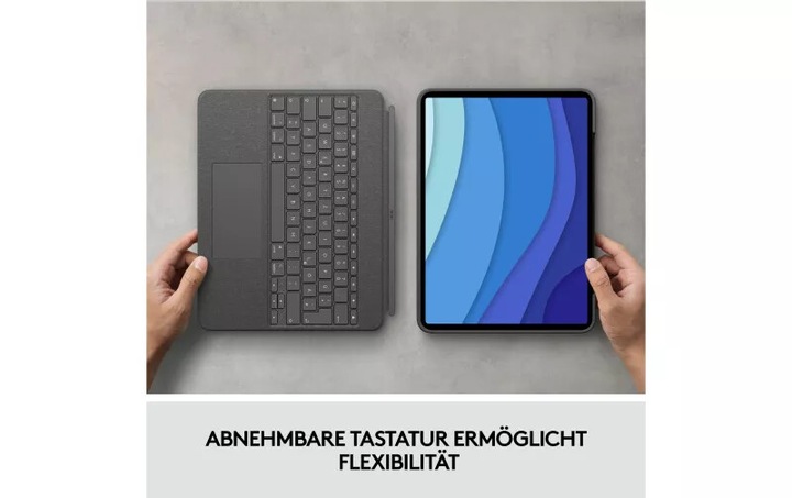 Image du produit Logitech Combo Touch (CH, iPad Pro 12.9 2022 (6e génération), iPad Pro 12.9 2021 (5ème génération))