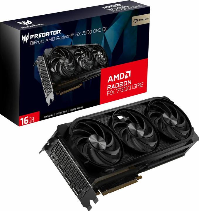 Actual product image Acer Predator Bifrost AMD Radeon RX 7900 GRE OC 16GB GDDR6 PCI Express 4.0 (16 GB, GDDR6)