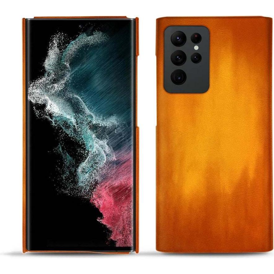 Noreve Lederschutzhülle (Samsung Galaxy S22 Ultra), Smartphone Hülle, Orange
