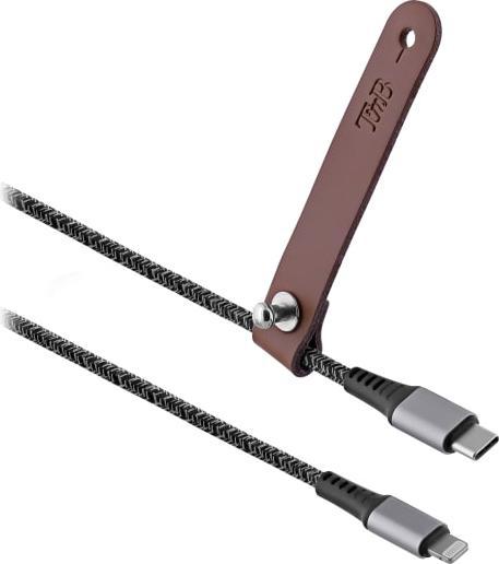 Produktbild T'nB CÂBLE USB-C - LIGHTNING M/M 1,5M (NOIR/GRIS) (1.50 m)