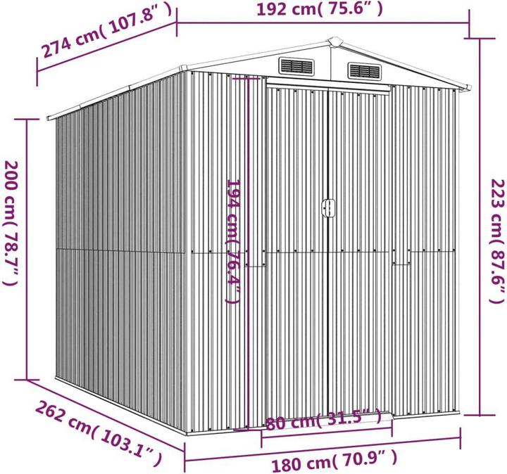 Produktbild vidaXL Geräteschuppen