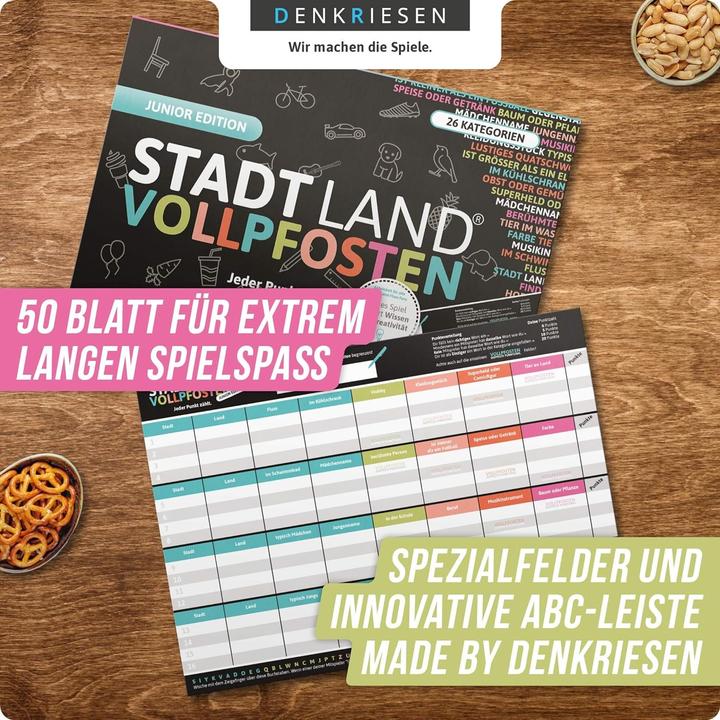 Image du produit Denkriesen Ville Pays Poteaux - Bloc A4 Junior Edition (f) (Allemand, 2 - 4 Joueur)