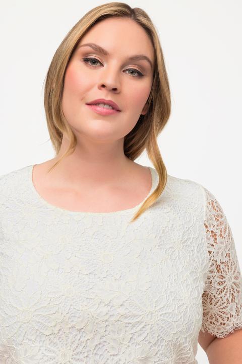 Actual product image Ulla Popken Delicate Floral Lace Bridal Bodice (50, 52)