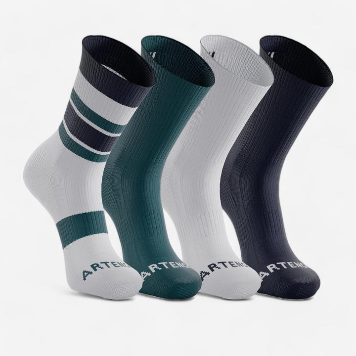 Produktbild Artengo Tennissocken High 4er Pack - RS300 blaues Motiv, grün/blau (43 - 46)