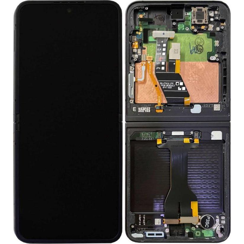 Samsung Galaxy Flip6 Display Inner - Black (Display, Samsung Galaxy Z Flip6), Pezzi di ricambio per dispositivi mobili, Nero