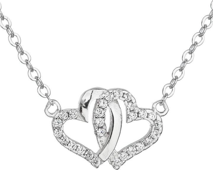 Produktbild Evolution Group Silver White Heart Necklace 12006.1 (L) (Silber)
