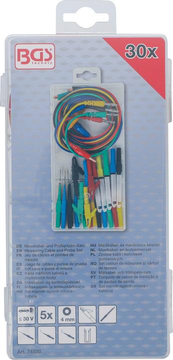 Produktbild BGS Messkabel- und Prüfspitzen-Satz | 30-tlg.