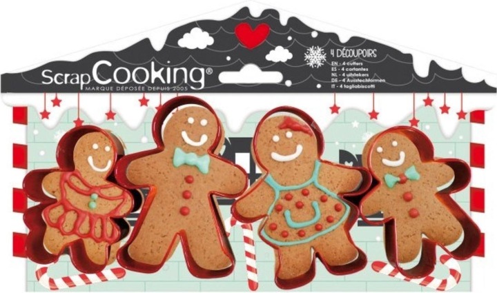 Actual product image ScrapCooking 4 cookie cutters - gingerbread family