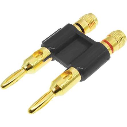 Rs Pro 4 mm Bananenstecker Schwarz, Kontakt vergoldet, 30V / 32A, Elektronikkabel + Stecker, Schwarz