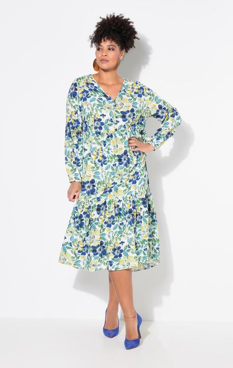 Produktbild Miamoda Maxikleid, A-Linie, Blumenmuster, Volant (46)