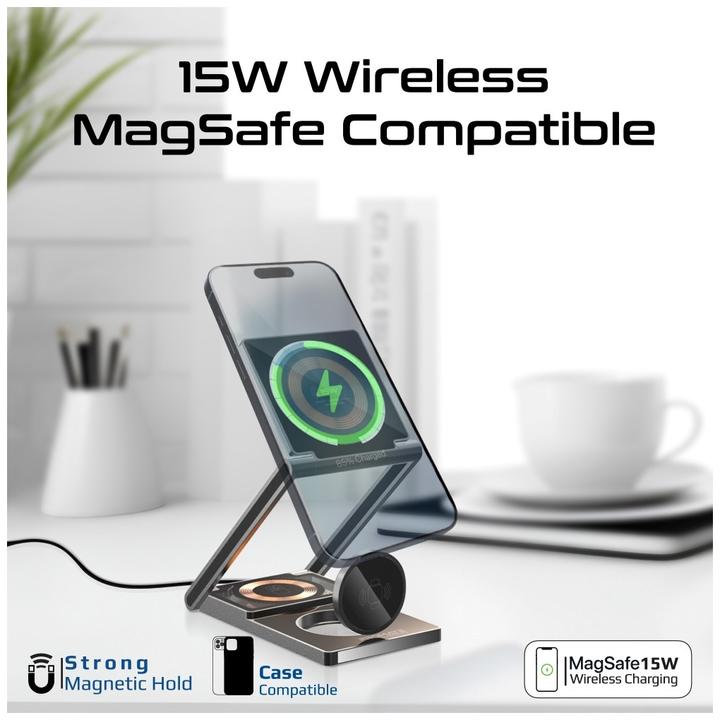 Image du produit ProMate LucidFold-Trio Chargeur MagSafe Qi (23 W)