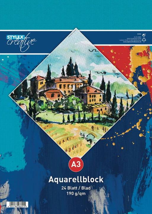 Image du produit Stylex Bloc aquarelle (A3, Couverture rigide)