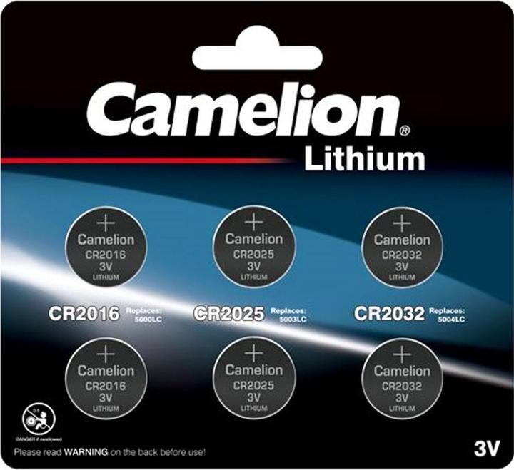 Immagine prodotto Camelion Set di miscele al litio CR2016, CR2025, CR2032 (6 pz., CR2025, CR2032, CR2016, 210 mAh)