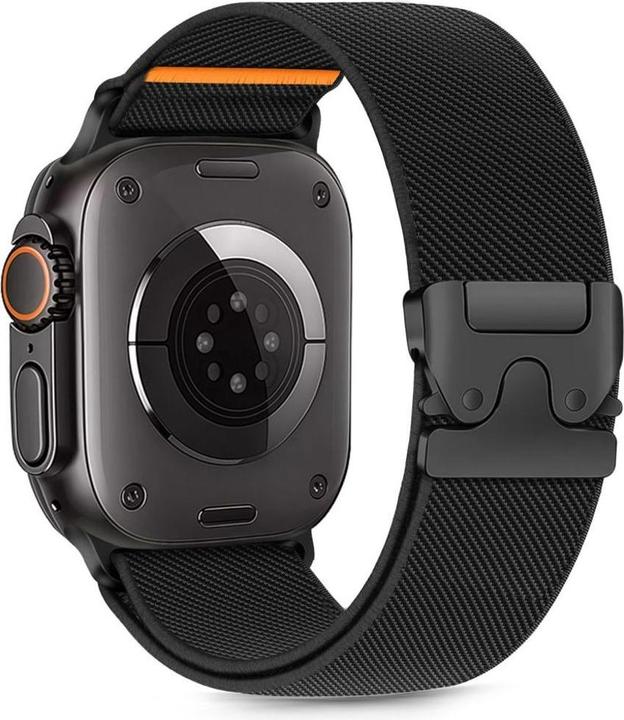 4Kom Nylon Clasp for Apple Watch 44 / 45 / 46 / 49 mm - Black (Nylon)